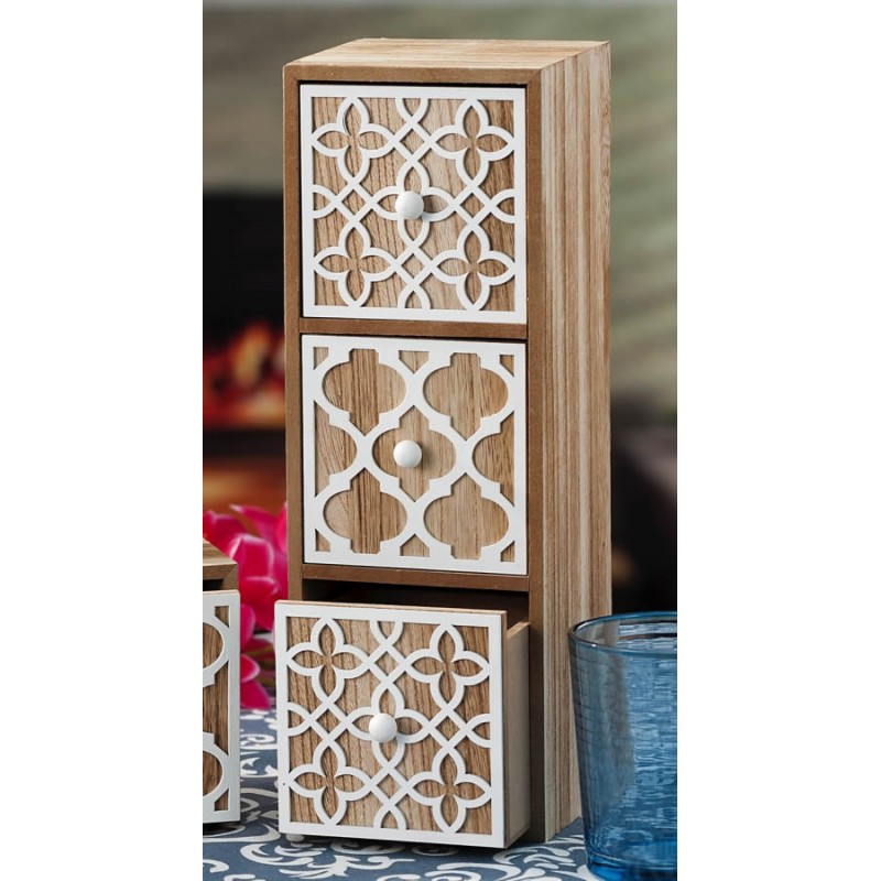 Portaoggetti con cassetti da scrivania in legno decorazioni - Brico Casa